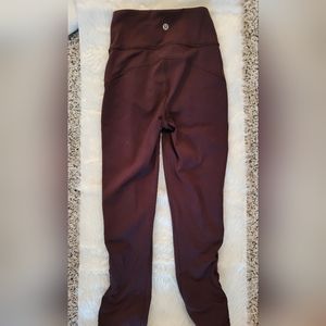 Lululemon burgundy leggings size 2